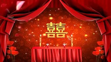 中式婚礼喜庆大气的喜字视频视频的预览图